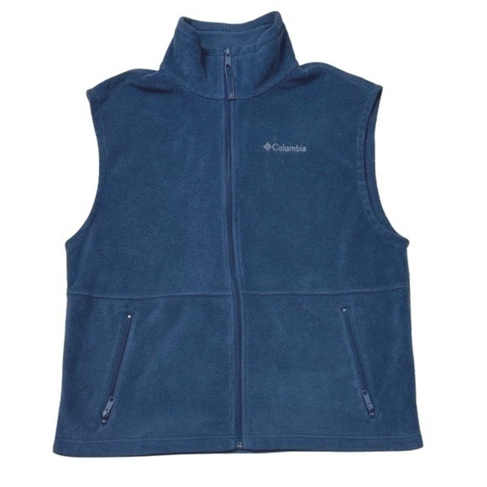 Columbia Steens Mountain Fleece Full Zip Navy Blue Mens Vest Large